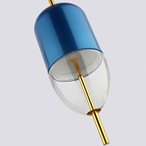 Plafonnier LED en aluminium et verre soufflé pour intérieur contemporain - 6