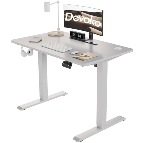 Devoko Escritorio Elevable Eléctrico 100 X 60cm,Escritorio Regulable En Altura Con Gancho, 71-119 Cm, 2 Opciones De Memoria Inteligente, Adecuado Para Estudiar Trabajar Gray Devoko Escritorio Elevable Eléctrico 100 X 60cm,Escritorio Regulable En Altura Con Gancho, 71-119 Cm, 2 Opciones De Memoria Inteligente, Adecuado Para Estudiar Trabajar Gray