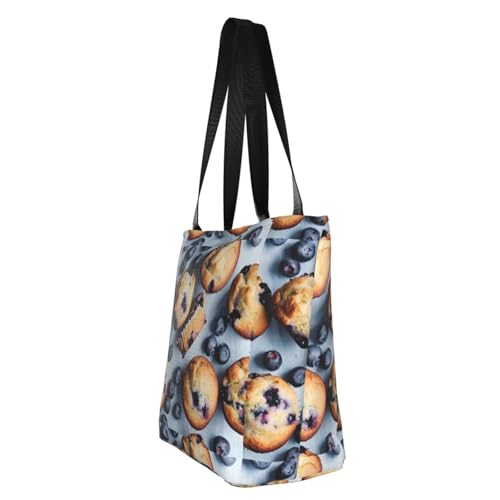 Blueberry muffin 02 Print Comfortable Shoulder Bag Summer HandbagTravel Beach Work Daily Use Versatile Carry4