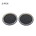 Stylish Car Cup Holder Pad, Seamless Cleaning, Stain and Scratch Protection, Eye Catching Glow, Carbon Fiber Black