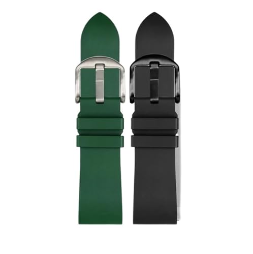 Bracelet de montre en caoutchouc fluoré de plongée interchangeable 20mm 22mm - 2