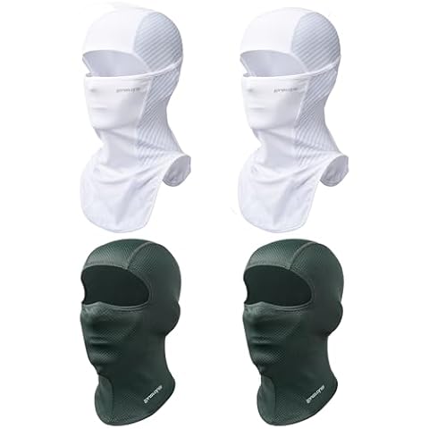 LONGLONG Balaclava Face Mask- 4 Pcs Sun Protection Mask Dustproof, Breathable Summer Full Face Cover for Motorcycle, Cycling Cover