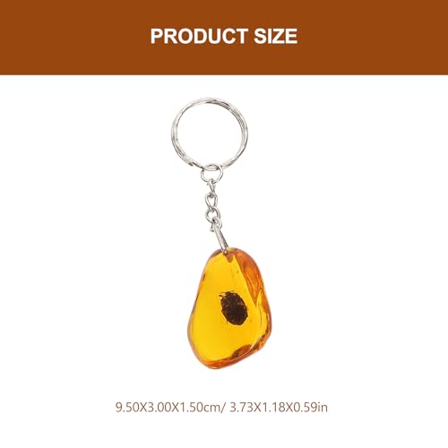 Image of balacoo Insect Specimen Keychain- 12Pcs Creative Insect Amber Specimen Pendant, DIY Key Ring