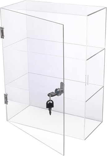 DuvinDD Vitrine en Acrylique à 3 étagères avec Serrure et clés, Vitrine pour Couteaux de...