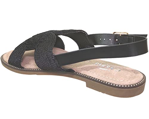 CASSIS COTE D'AZUR, Simona, Femme Sandale Noir - 37 EU