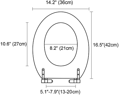 Glittering Comfort Slow Close Toilet Seat - Oval Elongated Resin with Cover, Universal Gold & Silver Foil Bathroom Accessory - Stylish, Durable & Easy to Clean