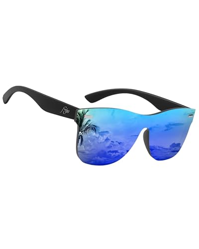 Image of UV400 Rimless One-Piece Lens Reflective Sun Glasses for Men & Women