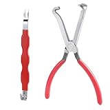 Elektrische Trennzange, robuster Kohlenstoffstahl-Drahtverbinderentferner für Kraftstoffleitungen, 2 Stück, rot, 21,6 cm