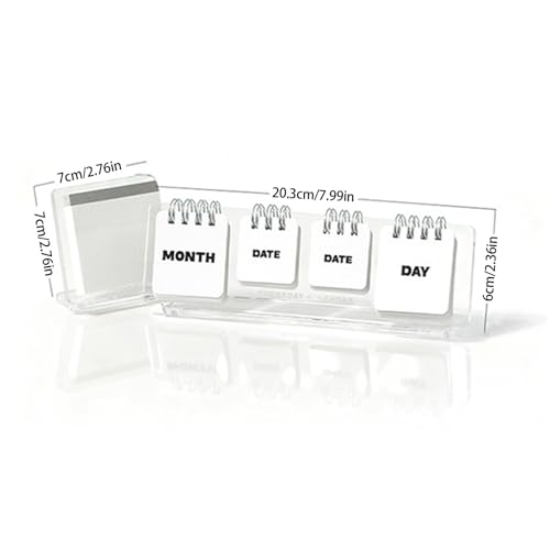 Calendrier de bureau artistique en acrylique, décoration de table à la mode, adapté pour l'organisation du bureau et la gestion du temps, calendrier de bureau en acrylique – vue 7
