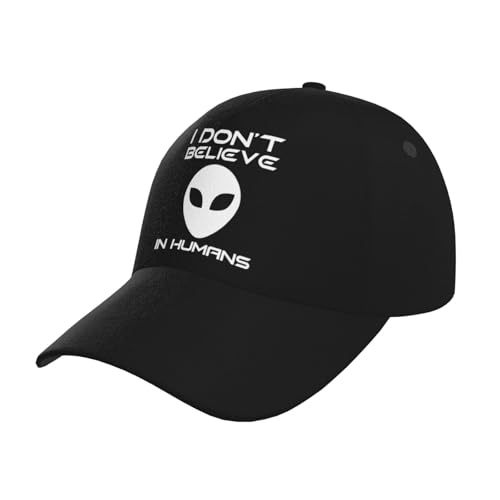 I Don't Believe in Humans Alien Baseball Hats for Men and Women - Classic Adjustable Hats