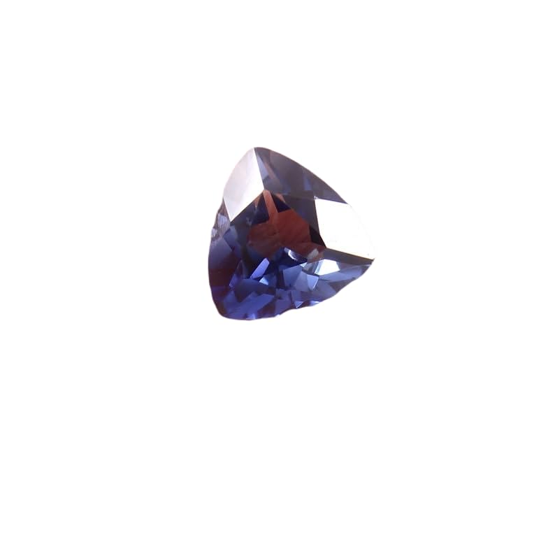 Saphir bleu bleuet naturel 9x9mm en trillion pour fabrication bague et collier DIY