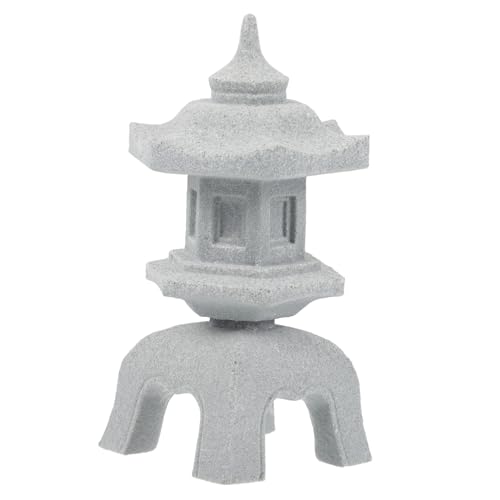 CAXUSD Steinlaternen Dekoration für Aquarien Mikrolandschaftsornament für Fischbecken Zen Garten für Szenen Frostbeständige Steingussfigur