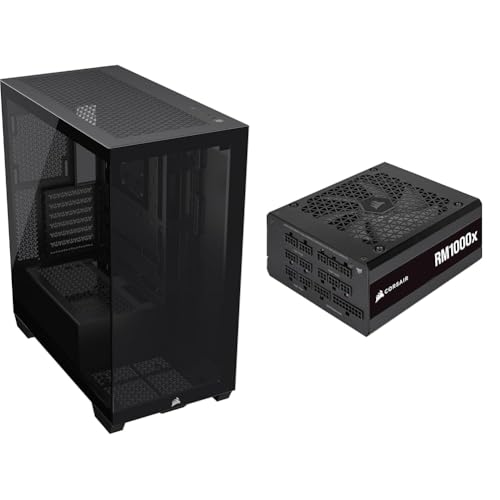 Image of CORSAIR 3500X Mid-Tower ATX PC Case + CORSAIR RM1000x Fully Modular ATX Power Supply - Black