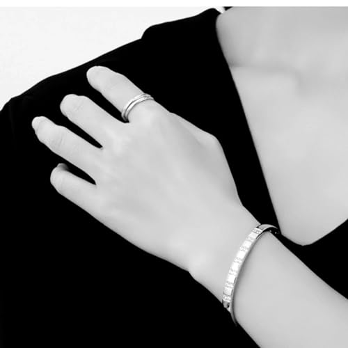 Jude Jewelers 8mm Width Stainless Steel Cubic Zircon Filled Open Clasp Bangle Bracelet2