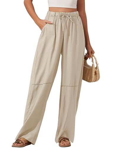Wide-Leg Linen Palazzo Pants