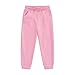 DHSPKN Girls Boys 2 Piece Tracksuit Athletic Sweatsuits Sets Hooded Sweatshirt and Jogger Sweatpants Clothing Sets for Kids,Pink,165