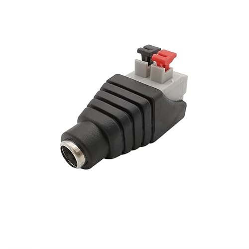 ZXMJYHK Connecteur CC 2.1 x 5,5mm Connecteur CC 5,5 mm x 2.1mm DC Puissance à mâle mâle mâle mâle Adaptateur for 5050 3528 Caméras CCTV à Bande LED à la Couleur Unique ( Color : 1Pcs Female ) Cover