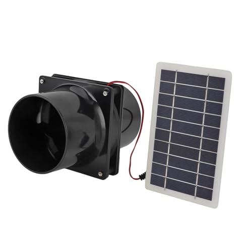 Ventilador de ventilación monocristalino con panel solar resistente a la intemperie para gallineros e invernaderos