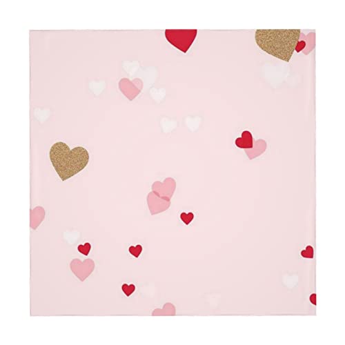 Nappe imprimée cœur infroissable et résistante à la poussière