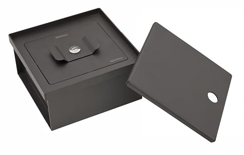 ARREGUI Terra 22804W S1 Caja Fuerte Camuflada para Instalación Oculta en el Suelo | Caja Fuerte Pequeña Empotrable | Caja de Seguridad Secreta | Escondite Secreto para Dinero| 10x20x20cm| 2,3L| negra