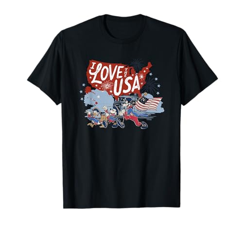 Disney Mickey Mouse & Friends I Love The USA Fourth of July T-Shirt - image 1