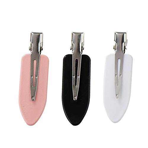 Ruiyan 9PCS Pas de coude de Pinces à Cheveux Épingles à Cheveux Outil de Coiffure Filles/Femmes pour La Coiffure pour La Demande de Maquillage Outil de Coiffure (Blanc, Rose,Noir) Cover