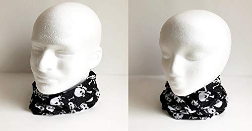 Funny Skulls Scarf Multi Functional Microfiber Seamless Protective Dust Wind Insect Covering Elastic Print Neck Gaiter Bandana Breathable Balaclava Hunting Biking Head Wear N1124