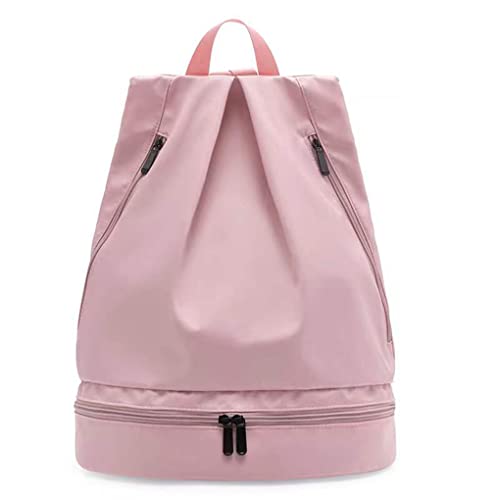 Dajingkj Mochila de natação separada seca molhada mochila de praia mochila de academia com compartimento de sapato bolsa esportiva de montanhismo e ciclismo, rosa, One Size