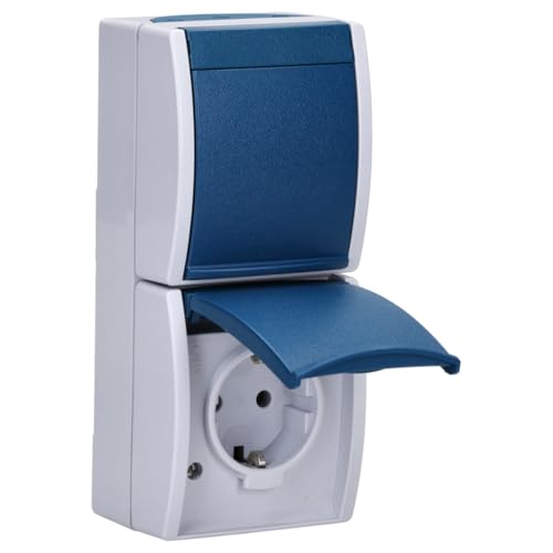Busch-Jaeger 20-02 EW-53 prise Schuko grise montage vertical - 5
