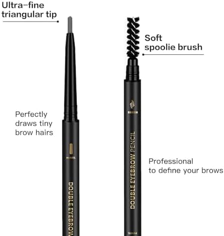 O'CHEAL 3Pcs Grey Eyebrow Pencils for Women, Premium Eye Brow Pencil with Spoolie Brush, Longwearing for Perfect Brows, Professional, Precision, Defines, Universal Waterproof Double-ended Eyebrow Pen - 2