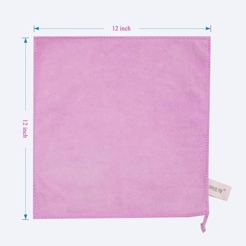 Image of Microfiber Cleaning Cloth Multipurpose Quickly and Easily Clean Windows Mirrors Without Chemicals Wash Clothes for Household Kitchen Boat Car Cleaner Bulk Rags(12 inchx12 inch) Purple-12 Pack