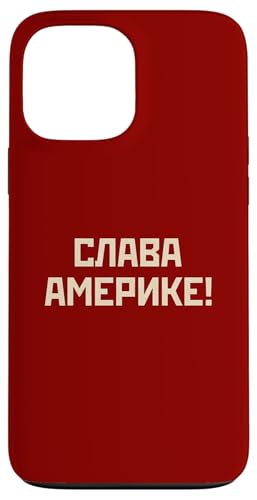 Installazione facile Custodia per iPhone 13 Pro Max Divertente 4 luglio Slava America Russo Americano