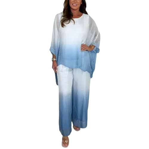 Tenue printemps été fluide avec ensemble deux pièces ample pour flânerie et voyage