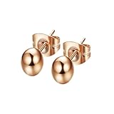 Voodoo Jewelry - Pendientes de tuerca para mujer, de oro de 14 quilates, C, Plata, Sin piedra preciosa