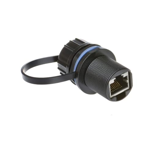 PENGLIN Ethernet-LAN-Kabeladapter, geschirmt, RJ45, wasserdicht, Cat5/5e/6, 8P8C, für Panelmontage, mit wasserdichter Staubkappe, 2 Stück