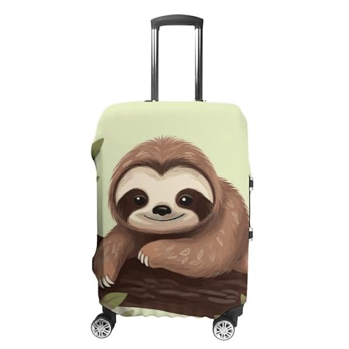 Cute Sloth Printed Luggage Cover Protector, Fits 18-32 Inch Luggage