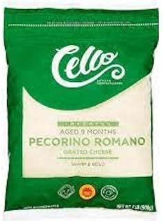 Cello Pecorino romano grated fresh cheese 2-lbs bag resealable Cello Pecorino Romano Cheese Grated 2-lbs bag Fresh resealable Imported from Italy