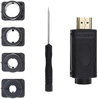 EMSea HDMI 2.0 Male Screw Terminal Block Solderless Connector Adapter with Slotted Screwdriver & 5mm 7mm 9mm 10mm Clip Sleeve Kit