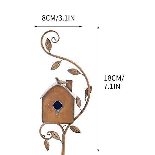 Metal Bird House For Outside, Hummingbird Birdhouse Stakes, Patio Backyard Patio Outdoor Garden Decoration #TOP1