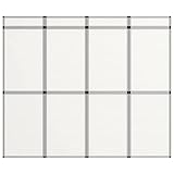 INLIFE 12-Panel Messewand Faltdisplay 242×200 cm Weiß,13.45kg,51210
