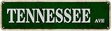 Póster decorativo retro de Tennessee Avenue, letrero de estaño vintage, decoración del hogar, póster de metal para hombre, cueva, bar, pub, cafetería, decoración de pared del hogar, 16 x 4 pulgadas