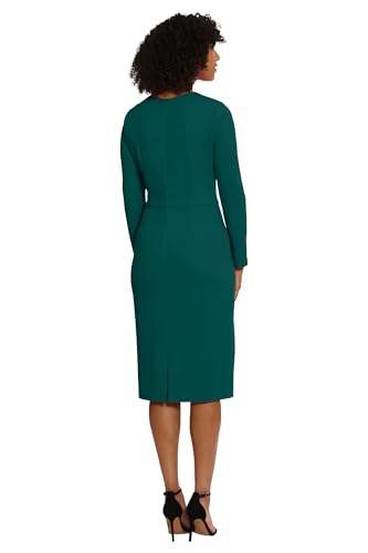 Image of Maggy London Women's Dresses Wide Waistband and Tuck Details Office Career Workwear Event Occasion Guest of