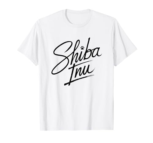 Shiba INu Paw Dog Design semplice Paw Mom Dad Maglietta