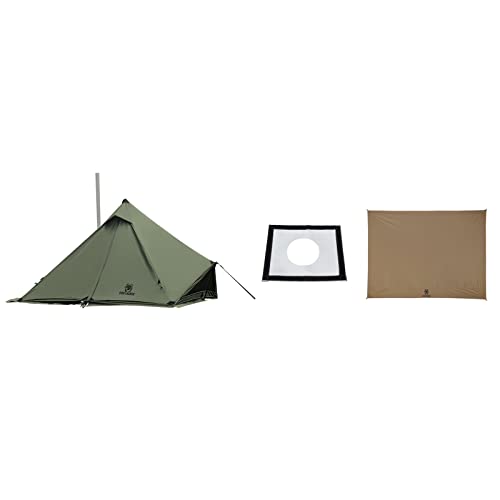 Carpa de lona OneTigris con estufa y base impermeable