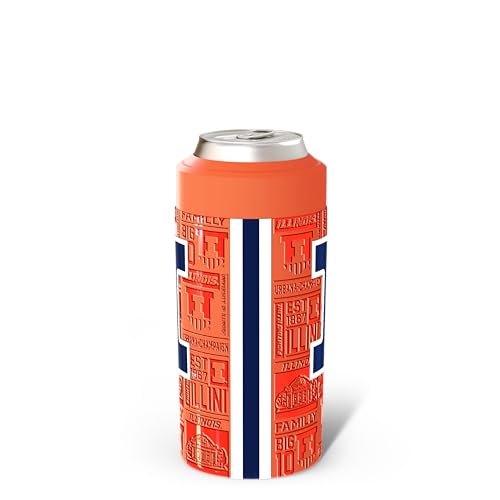 Image of Frost Buddy Universal Can Cooler (Illinois Fighting Illini | 3D) | 20x colder, cold up to 24 hrs | Fits slim cans & bottles | Sleek, lightweight design | No sweat, no condensation