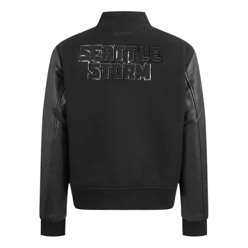 Image of Pro Standard Womens WNBA Classic Triple Black Varsity Jacket