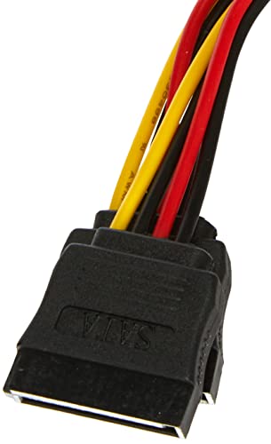 Adaptador de alimentación SATA 1 macho a 2 hembras 15 cm miniatura 3