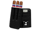 Bravo Premium Leather Cigar Case - Stylish Cigar Holder & Traveling Case Kit for Men | Cigar Accessories & Humidors | Cigar Holder Leather | Cigar Kit for Men Luxury | Cigar Travel Case