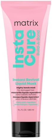 Matrix Repairing Mask, Instacure, For Very Damaged Hair, Strengthen, Soften & Smooth Processed Hair, Citric Acid and Squalane, Build-A-Bond Professional Formula, Serum-like Texture, 280ml