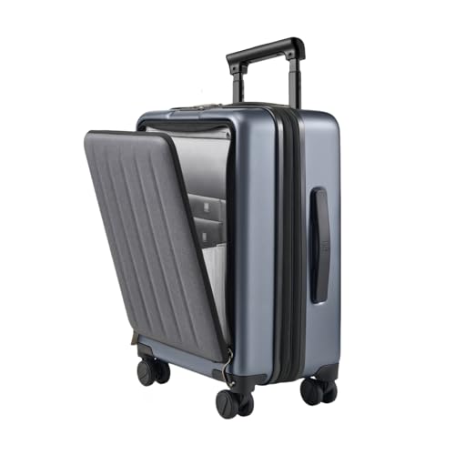 Mala de bordo NINETYGO, 56x35x23 cm aprovada por companhias aéreas, com bolso frontal, compartimento frontal de 50 cm para laptop, expansível, rodas giratórias duplas, policarbonato rígido, trava TSA